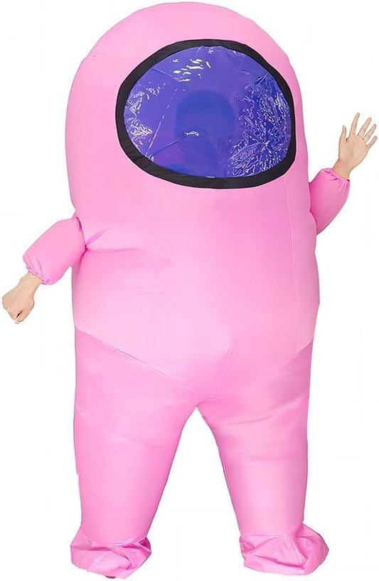 Impostor Inflatable Costume for Adult Funny Halloween Spacesuit Costume Astronaut Figures for Adult Game Fans