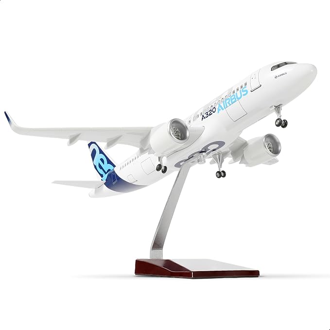 1/100 Scale A320 neo Prototype Model Airplane -Diecast Airbus A320 Plane Kit with Stand (14 in-L) Pre-Built Model Aircraft for Adult -Aviation Creative Gifts, Collection Display