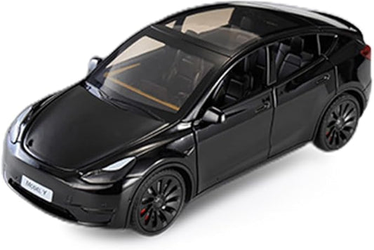 1/24 Model Y Toy Cars Alloy Diecast Model Car, Pull Back Mo-del Y M-odel Car with Light, Big Mo-del Y Diecast Cars Mode-l Toy Suitable for Kids Adults Birthday Gift (Black)