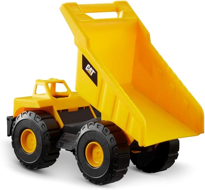 CAT Construction Toys, Dump Truck Set with CAT Hard Hat and Sand Tools, Outdoor Toys for Kids Ages 3+