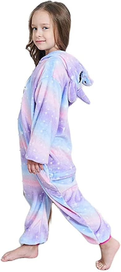 Kids Unicorn Onesie Pajamas One-Piece Cosplay Costume Animal Sleepwear Girls And Boys