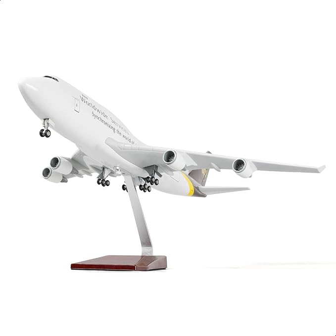 for UPS 1/160 747 Large Scale Model Airplane with Stand for Boeing 747-400 Pre-Build Aircraft Model Kit for Adult (17-inch L) Aviation Enthusiasts Cargo Plane Gift or Airplane Collections