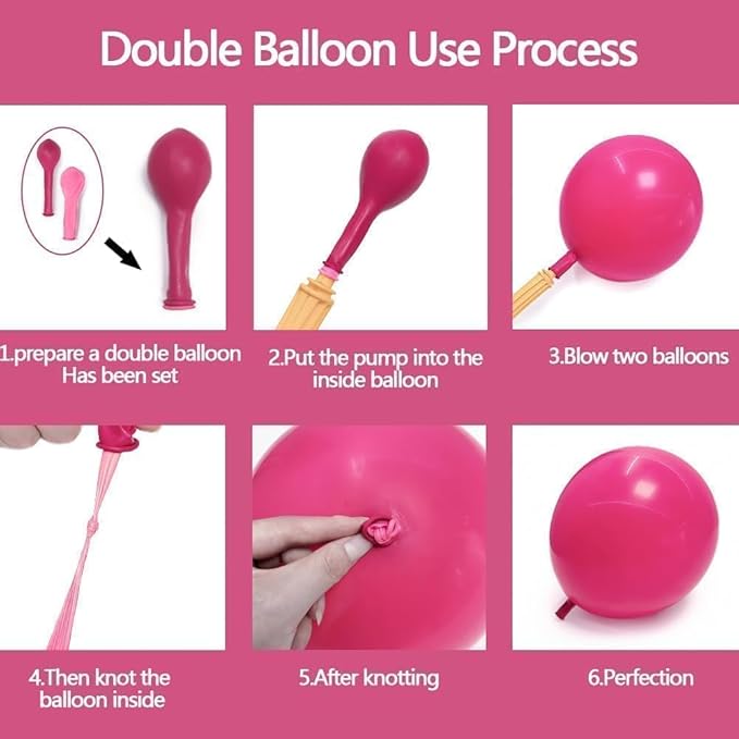 Navy Blue Pink Balloon Garland Double Stuffed Dark Blue Hot Pink Silver Balloons Royal Pastel Balloon Arch Kit for Birthday Gender Reveal Baby Shower Graduation Hawaii Party Decorations