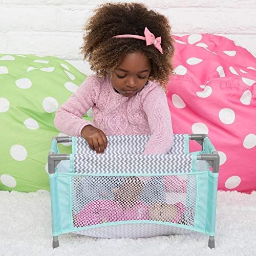 Adora Zig Zag Baby Doll Playpen, Bed Toy & Carry Case, Fits Dolls, Plush Toys, and Stuffed Animals up to 16” Birthday Gift for Kids Ages 3+