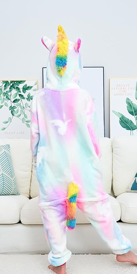 Kids Unicorn Onesie Pajamas One-Piece Cosplay Costume Animal Sleepwear Girls And Boys