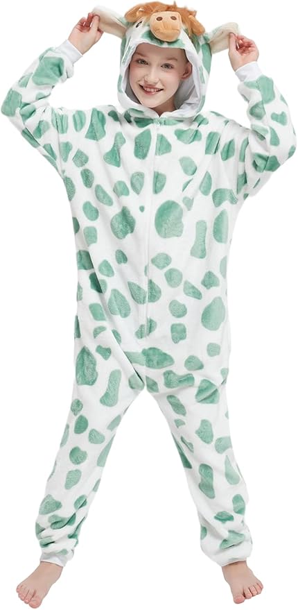 ABENCA Kids Onesie Animal Girls Costume One Piece Pajamas Sleepwear Cosplay Halloween Christmas