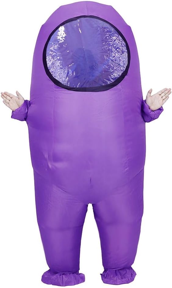 Impostor Inflatable Costume for Adult Funny Halloween Spacesuit Costume Astronaut Figures for Adult Game Fans
