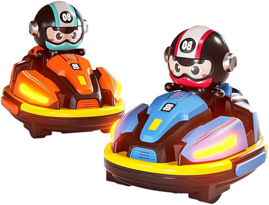 OBEST Bumper Cars Two-Player Racing Game, 2.4 GHz Remote Control Bumper Cars for Kids Two-Piece Suit, RC Battle Race Cars with Light & Music