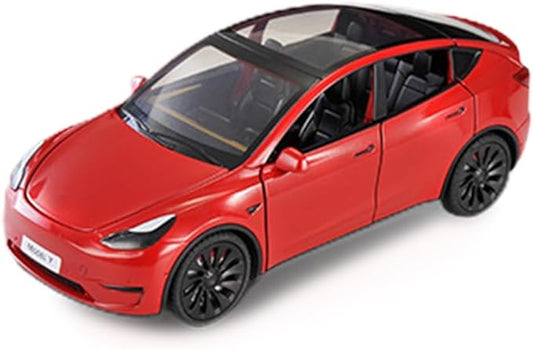 1/24 Model Y Toy Cars Alloy Diecast Model, Pull Back Model Y M-odel Car with Light, Big Mod-el Y Diecast Cars Mod-el Toy Suitable for Kids Adults Birthday Gift (Red)