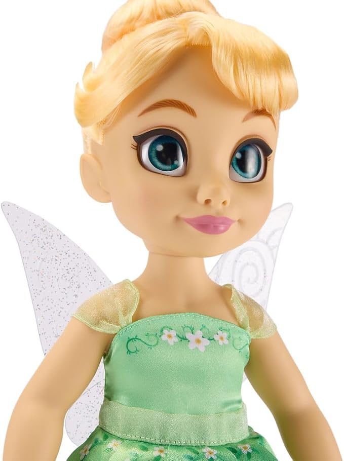 Disney Store Official Tinker Bell Once Upon a Story Doll - 16 Inch Disney Princess Toys Featuring Reflective Eyes with 3D Pupil and Iris, Detailed Costume, Hair Comb & Shoes - Comes in Display Box