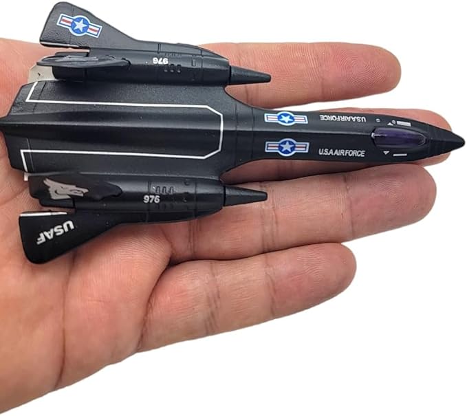 Playmaker Toys - Die-Cast Metal United States Air Force Stealth Aircraft Set, 4.5 Inch, 4-Pack with Pullback Action, B2 Bomber, SR-71 Blackbird, F-117 Nighthawk, F/A-22 Raptor