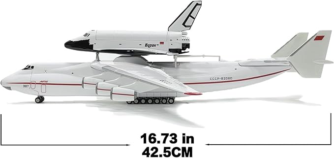 1:200 Scale AN225 Model Airplane，Openable Cabin, 17-inch Length, Resin Aircraft Model Toy for Gifts and Collections (an225-2)