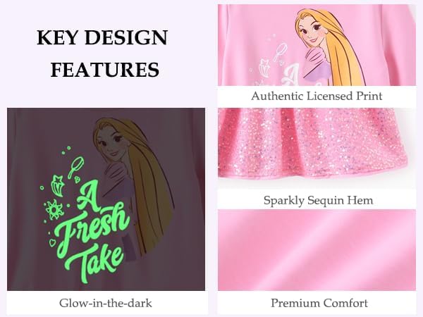 Disney Stitch Minnie Elsa Princess Sweatshirt Dress Toddler Girl Sequin Long Sleeve Pullover Clothes Fall Outfit 2-9 Years