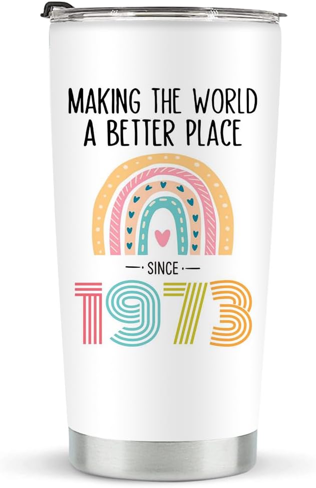 20 oz Stainless Steel Vacuum Insulated Tumbler, 52nd Birthday Gift for Women