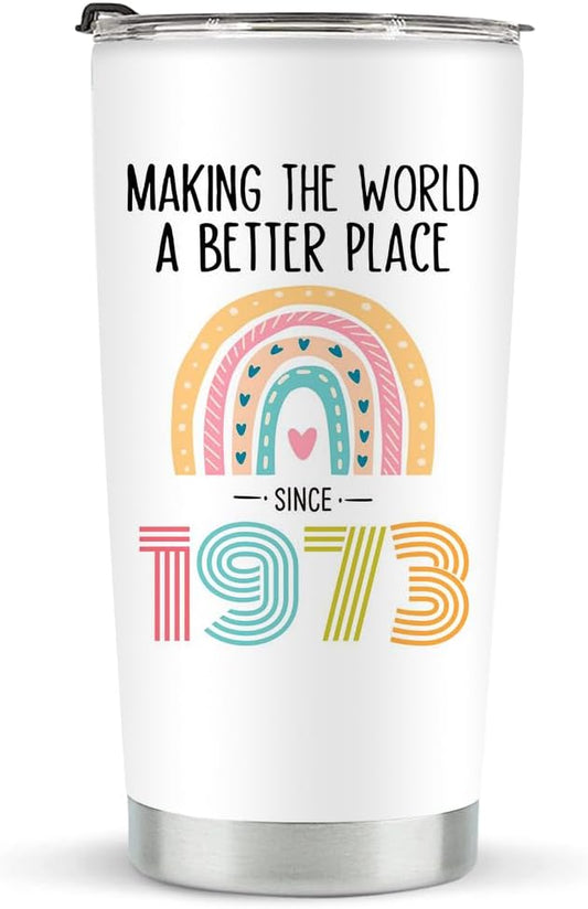 20 oz Stainless Steel Vacuum Insulated Tumbler, 52nd Birthday Gift for Women