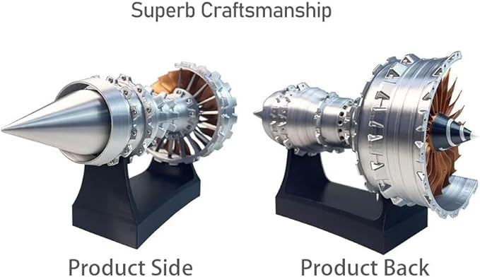 TR900 Turbofan Engine Model, Aircraft Engine Turbojet Engine Replica 28cm 3D Printed Science Education Toy Aviation Enthusiast Gift Desktop Decoration Collection Art