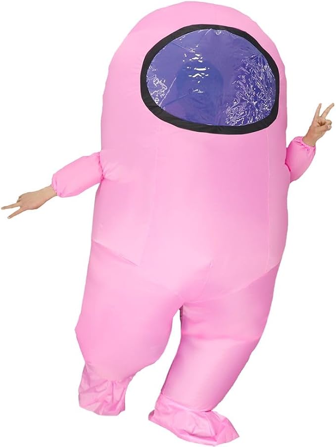 Impostor Inflatable Costume for Adult Funny Halloween Spacesuit Costume Astronaut Figures for Adult Game Fans
