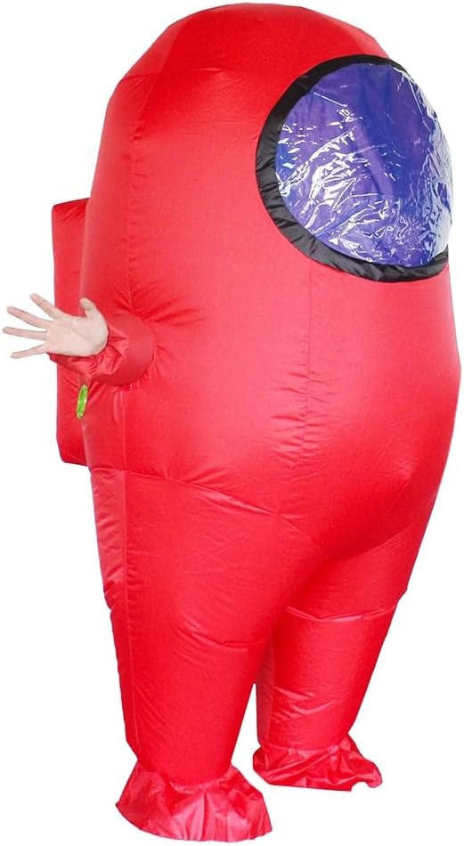 Impostor Inflatable Costume for Adult Funny Halloween Spacesuit Costume Astronaut Figures for Adult Game Fans