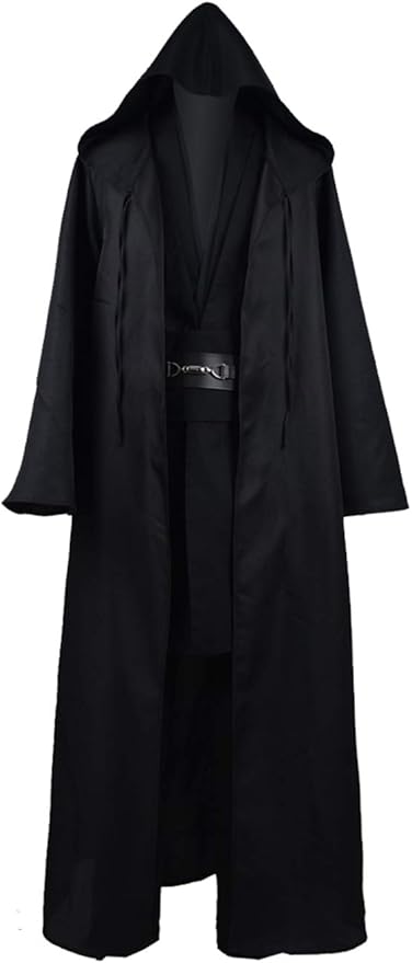 Rongxu Mens Tunic Robe Cosplay Costume Adult Tunic Hooded Robe Outfit Full Set Halloween Costume US Size