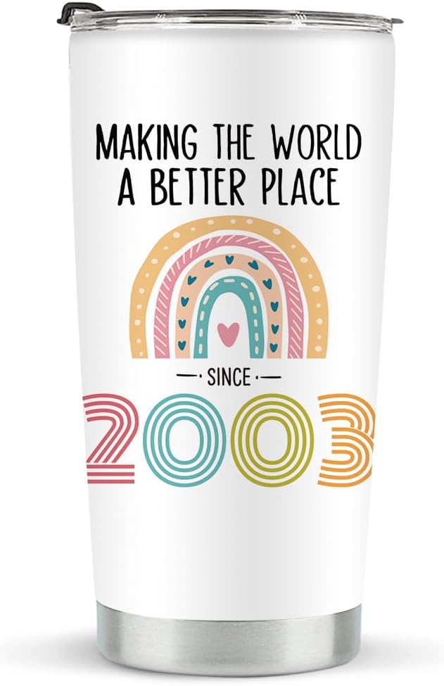 20 oz Stainless Steel Vacuum Insulated Tumbler, 22nd Birthday Gift for Women