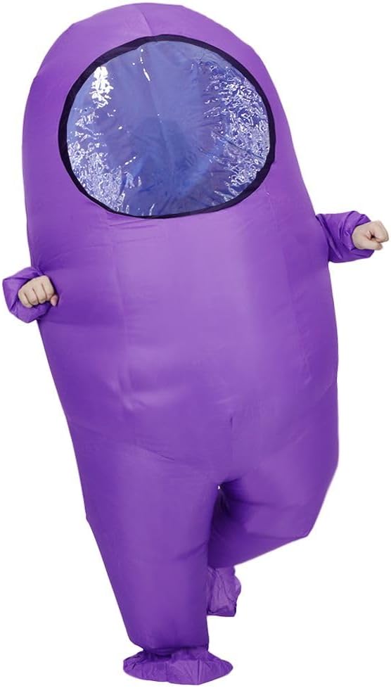 Impostor Inflatable Costume for Adult Funny Halloween Spacesuit Costume Astronaut Figures for Adult Game Fans