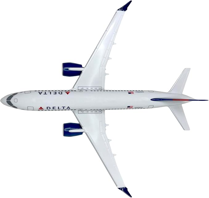 Flight Miniatures Delta (07-Cur) A220-100 1:100 Scale - Plastic Snap-Fit Model Airplane - Collectible Replica of Delta Airlines Aircraft - Part# AAB-22010C-001