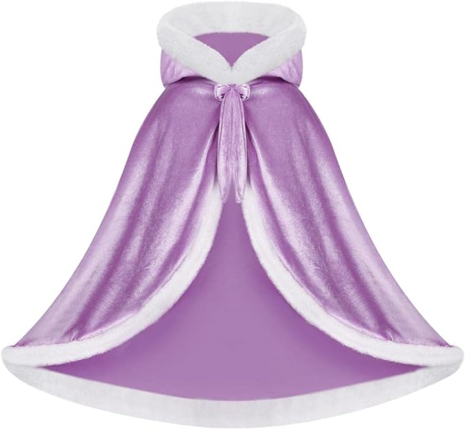 Girls Dress Up Hodded Cape Toddler Costume for Princess Cloaks