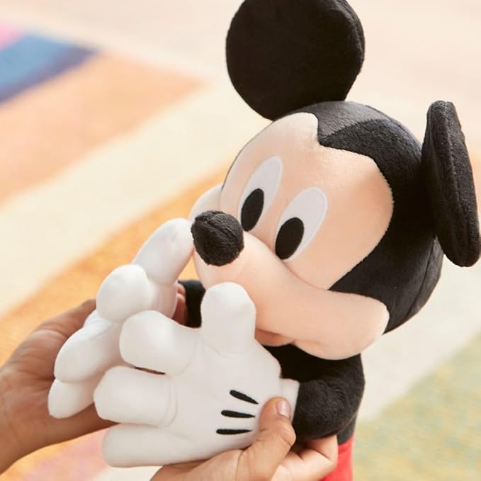 Disney Store Official Mickey Mouse Medium Soft Toy for Kids, Cuddly Character with Fuzzy Texture and Embroidered Details, Soft Tail, Plushy Suitable for All Ages.