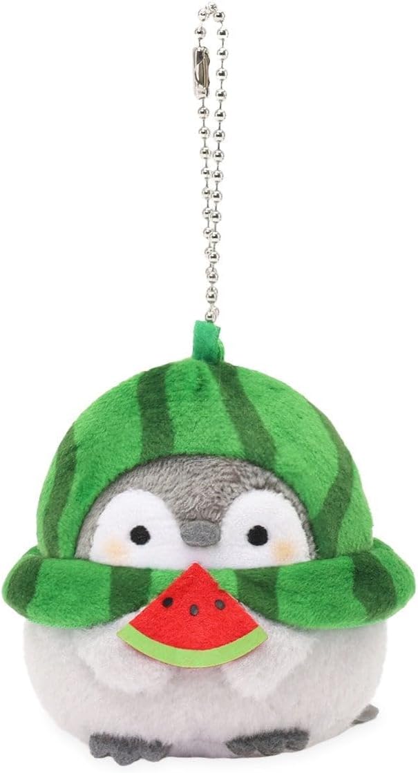 Mini Plush – 3" Penguin Collectible with Watermelon Hat – Officially Licensed Soft Bag Charm