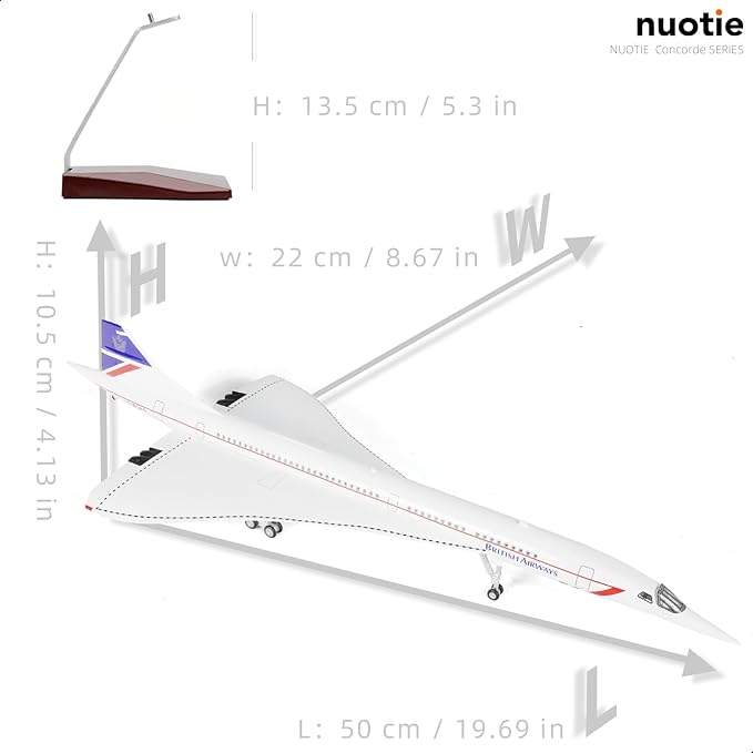 1:125 Concorde Airplane Model Pre-Build Diecast Aircraft Model Kits Aircraft Simulation Model Display Model Collection or Gift(Singapore Airlines)