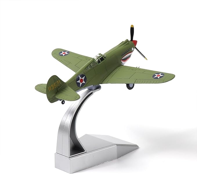 1/72 Scale P-40B Tomahawk Fighter Jet AVG Fighter Model Die-Cast Metal Construction Military Display Collectible and Gift Idea for Aircraft Model Lovers.