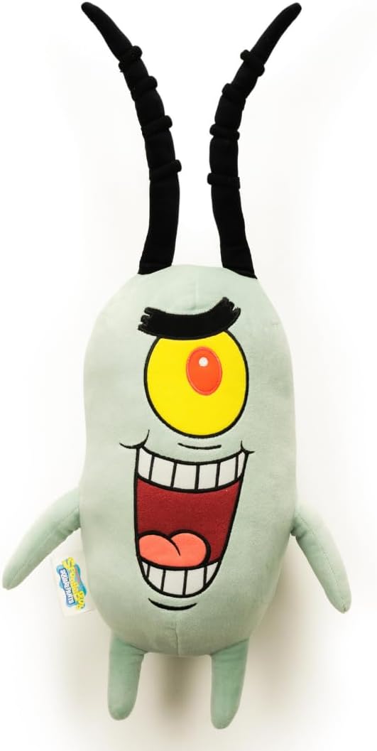 Collectibles Spongebob Squarepants Plankton Bedding Super Soft Cozy Decorative Cuddle Pillow, (Officially Licensed Product) By Franco
