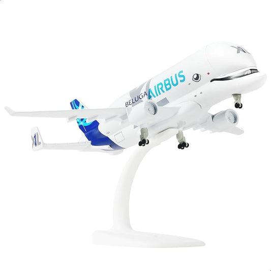1/300 A330 Beluga XL1 Diecast Metal Airplane Model Kit with Stand (7.7 inches) for Airbus a330-743L Super Transport Beluga Model for Adult Plane Aviation Enthusiasts Collectible or Gift