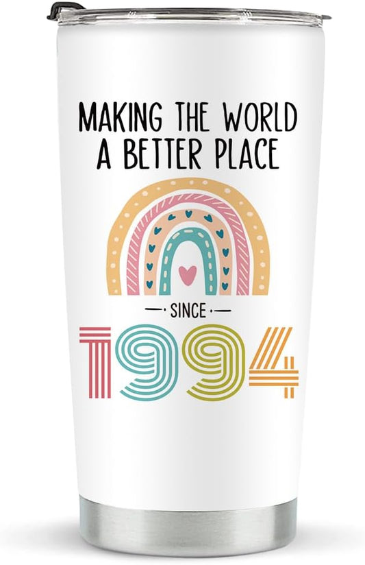 31st Birthday Gifts for Women - 20 oz Stainless Steel Vacuum Insulated Tumbler, 1994 Gift Ideas for 31 Year Old