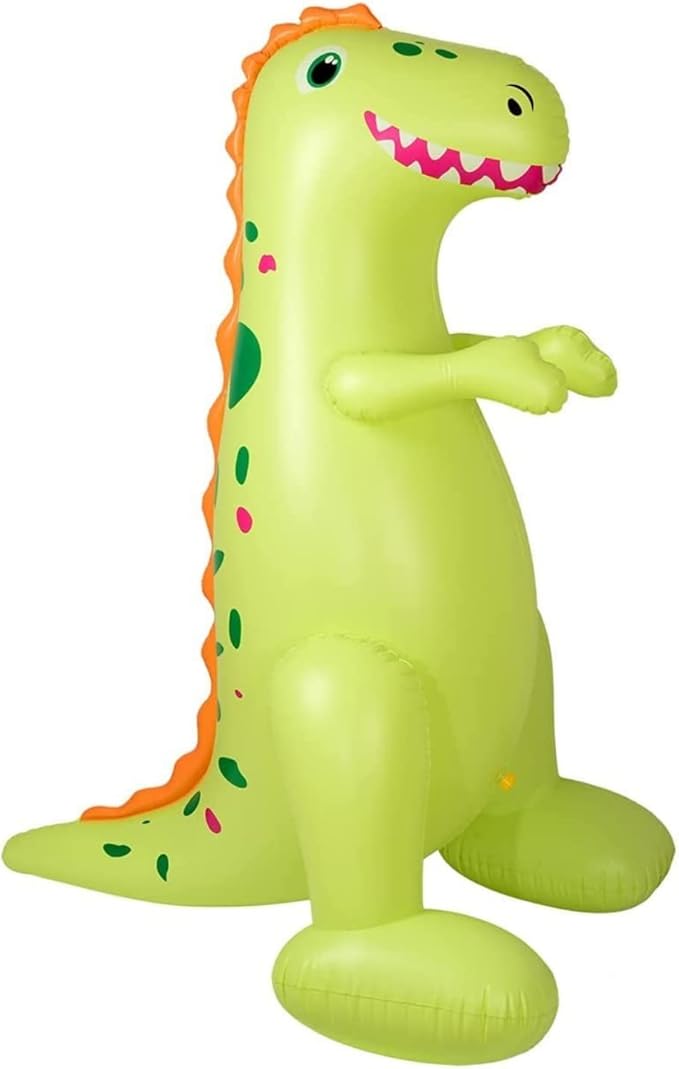 Float Joy Sprinkler for Kids Outdoor Play Water Sprinkler Inflatable 5.5ft Giant Dinosaur T-REX Great Gift for Kids and Adults Water Toy for Pool Party Decorations Summer Yard Party