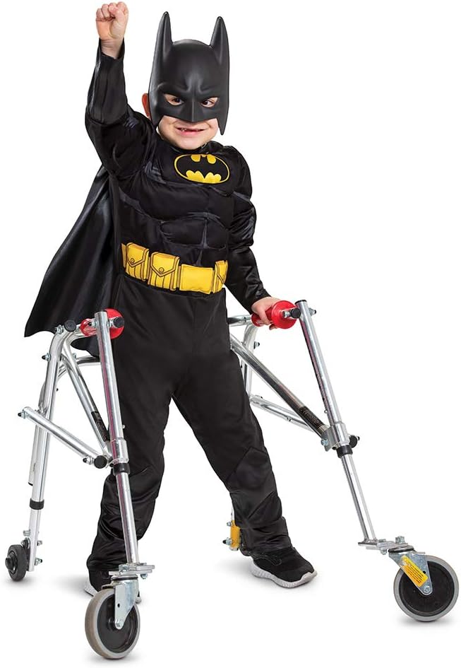Batman Costume for Kids, Official Adaptive Batman Dress Up Outfit with Accessibility Features