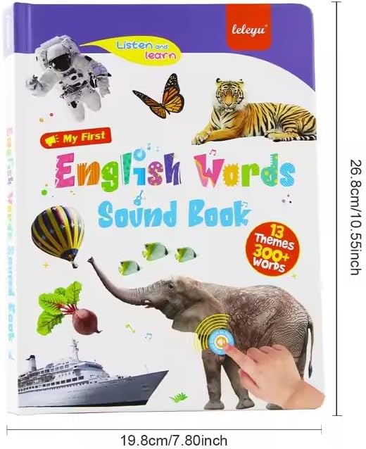2025 Fun English Sound Book for Kids 3+ | 470+ Words & Exciting Themes | Interactive Talking Toy with Phonics, Spelling Games & Story Mode(Animal World)