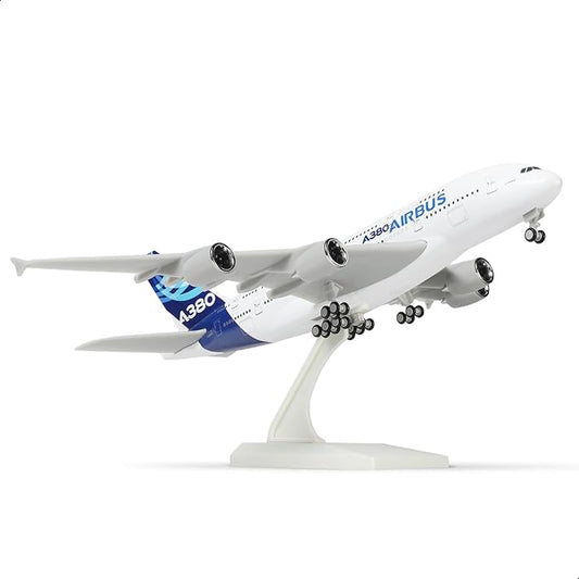 1/240 A380 Prototype Airplane Model Kits (30cm L) for Airbus A380 Resin Plane Model with Display Stand for Adult Aviation Gift or Display Decoration