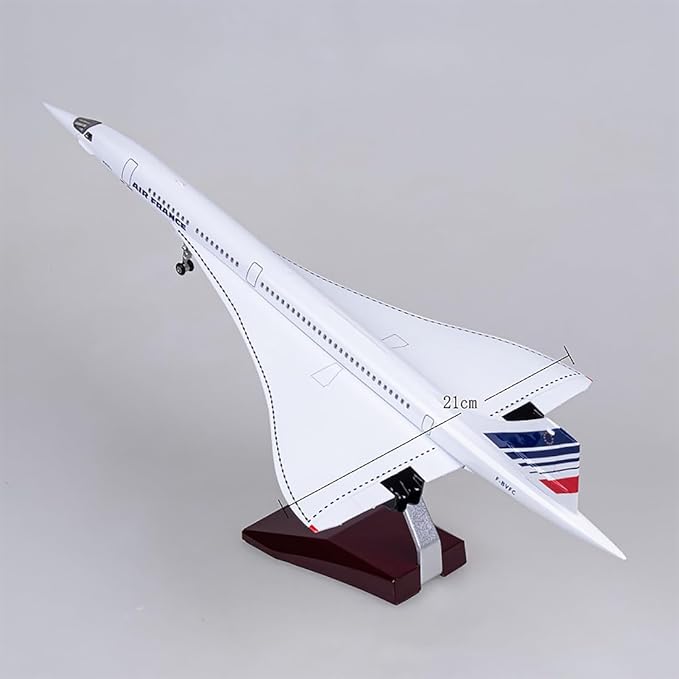 Model Plane Concorde Model Resin Supersonic Jet Airplane Model 1/125 Scale Metal Concorde Air France F-BVFB Plane Model for Gift Collectible