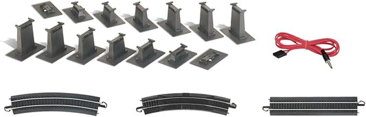 Bachmann Trains Snap-Fit E-Z TRACK E-Z TRACK OVER-UNDER FIGURE 8 TRACK PACK - STEEL ALLOY Rail With Black Roadbed - HO Scale