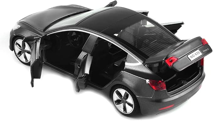 Diecast Toy 3 Car Model,Zinc Alloy Simulation Casting car Model Pull Back Vehicles,1:32 Scale Mini Vehicles Toys with Lights and Music for Toddlers Kids Children Birthday Gift (Black)