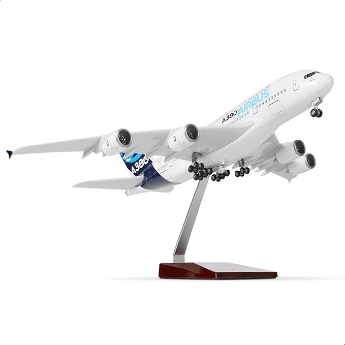 1/200 Scale A380 Prototype Diecast Airplane - Airbus A380 Model Plane Kit with Stand (14 in-L), Pre-Built Model Aircraft for Adults - Aviation Creative Gift, Tabletop Collection Display