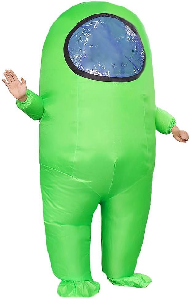Impostor Inflatable Costume for Adult Funny Halloween Spacesuit Costume Astronaut Figures for Adult Game Fans
