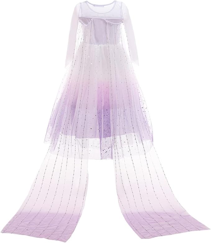 REXREII Princess Dress for Girls Halloween Party Cosplay Dress Up Frozen Elsa Snow Queen Costume Christmas Birthday Gown