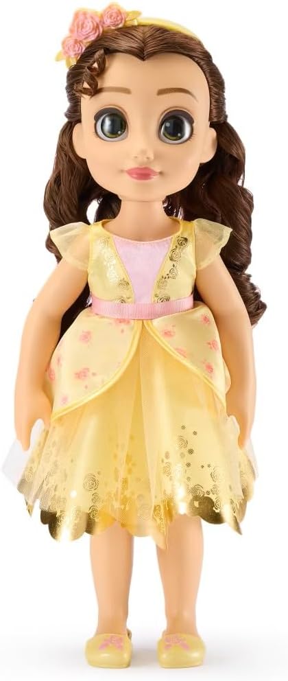 Disney Store Official Belle Once Upon a Story Doll - 16 Inch Disney Princess Toys Featuring Reflective Eyes with 3D Pupil and Iris, Detailed Costume, Hair Comb & Shoes - Comes in Display Box
