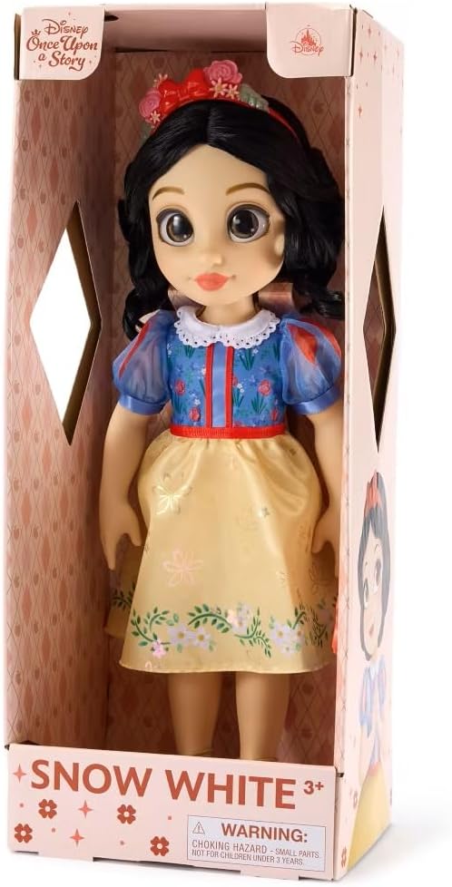 Disney Store Official Snow White Once Upon a Story Doll - 16 Inch Disney Princess Toys Featuring Reflective Eyes with 3D Pupil and Iris, Detailed Costume, Hair Comb & Shoes - Comes in Display Box