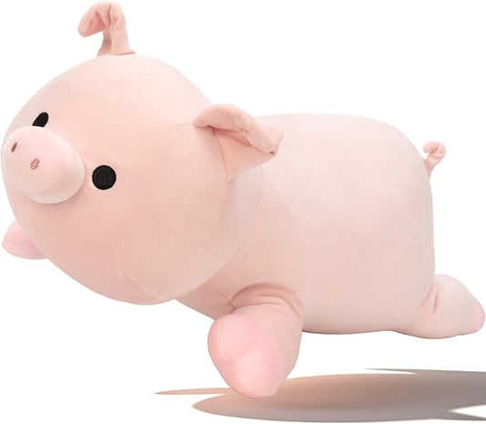 MaoGoLan Pink Pig Stuffed Animal Plush Pillow– 23.6" Giant Stuffed Pig Toy, Soft Hugging Piglet Toy for Kids & Adults, Perfect Piggy Christmas Birthday Decor Gifts
