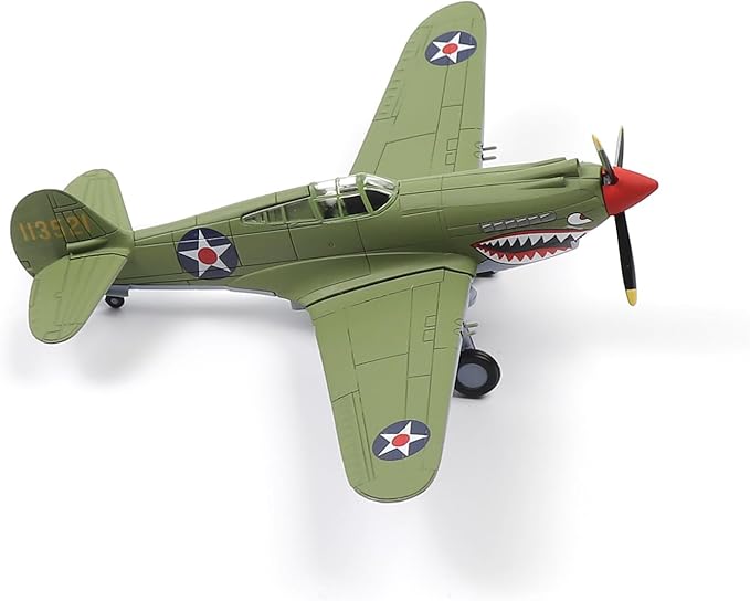 1/72 Scale P-40B Tomahawk Fighter Jet AVG Fighter Model Die-Cast Metal Construction Military Display Collectible and Gift Idea for Aircraft Model Lovers.