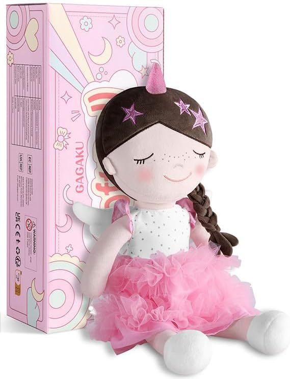 Soft Baby Doll Toys (16'') for Girls, My First Baby Rag Dolls for 1 Year Old Girl Birthday Gift Plush Doll Toys Machine Washable Baby Doll for Toddler Kids Infants - Star Princess