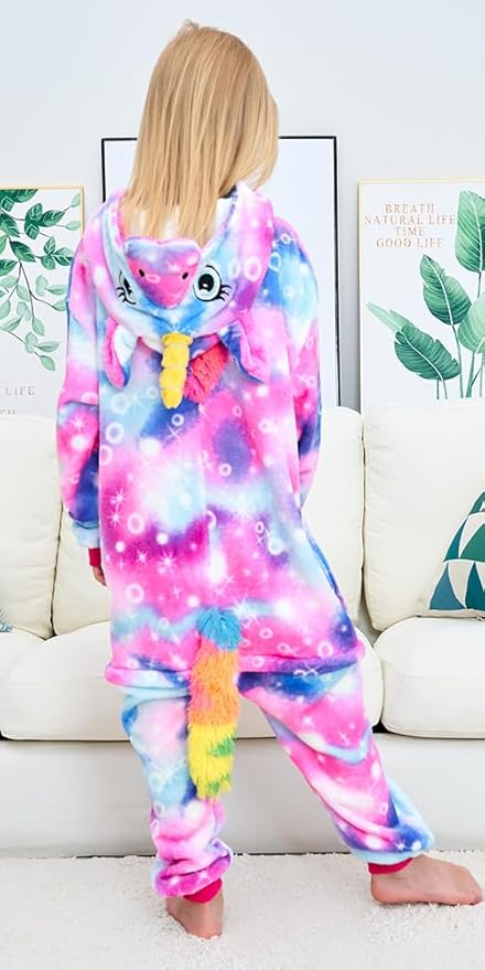 Kids Unicorn Onesie Pajamas One-Piece Cosplay Costume Animal Sleepwear Girls And Boys